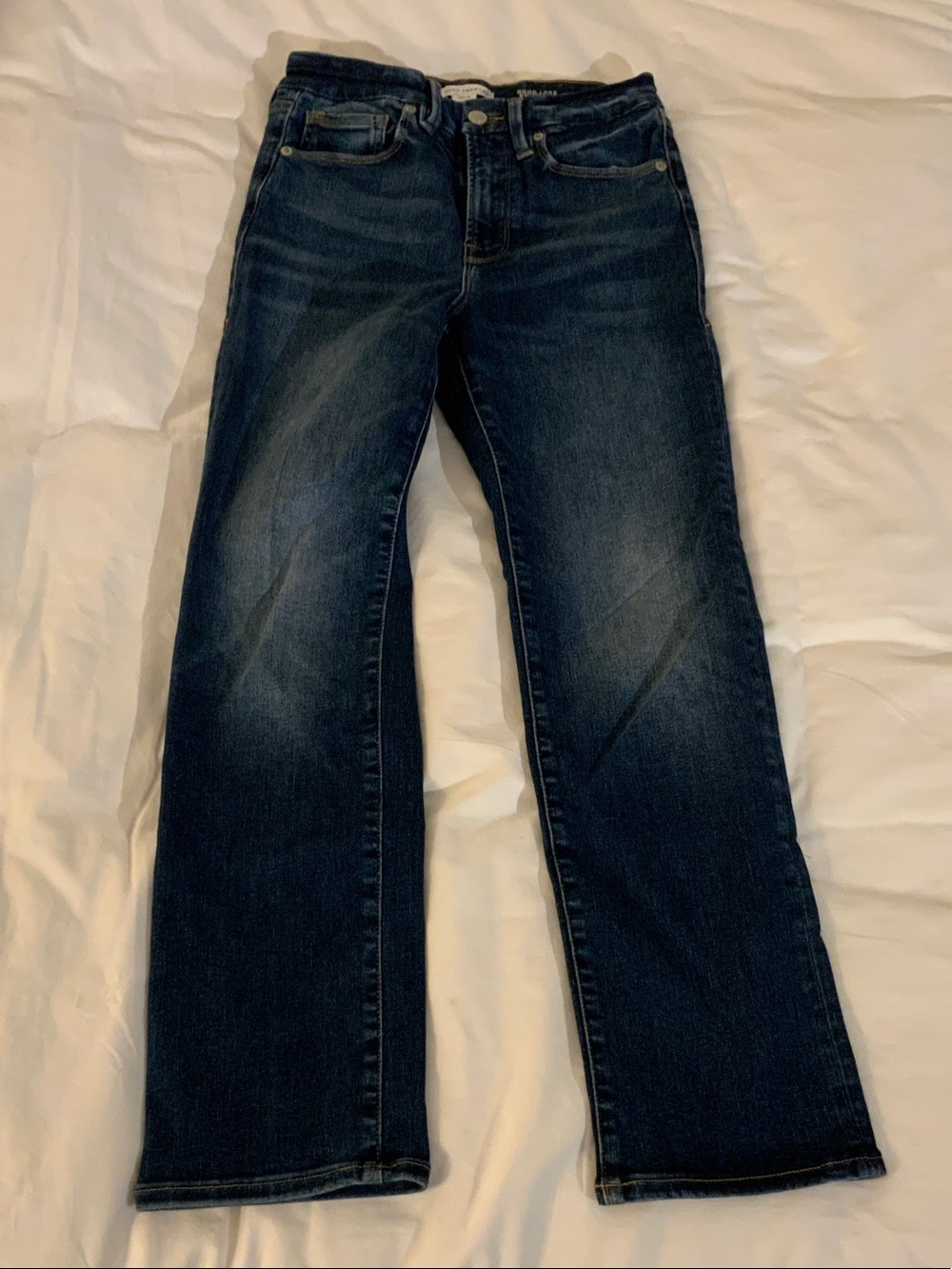 Men's Dark Blue Straight-Leg Jeans